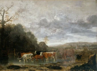 Landschaft mit Vieh